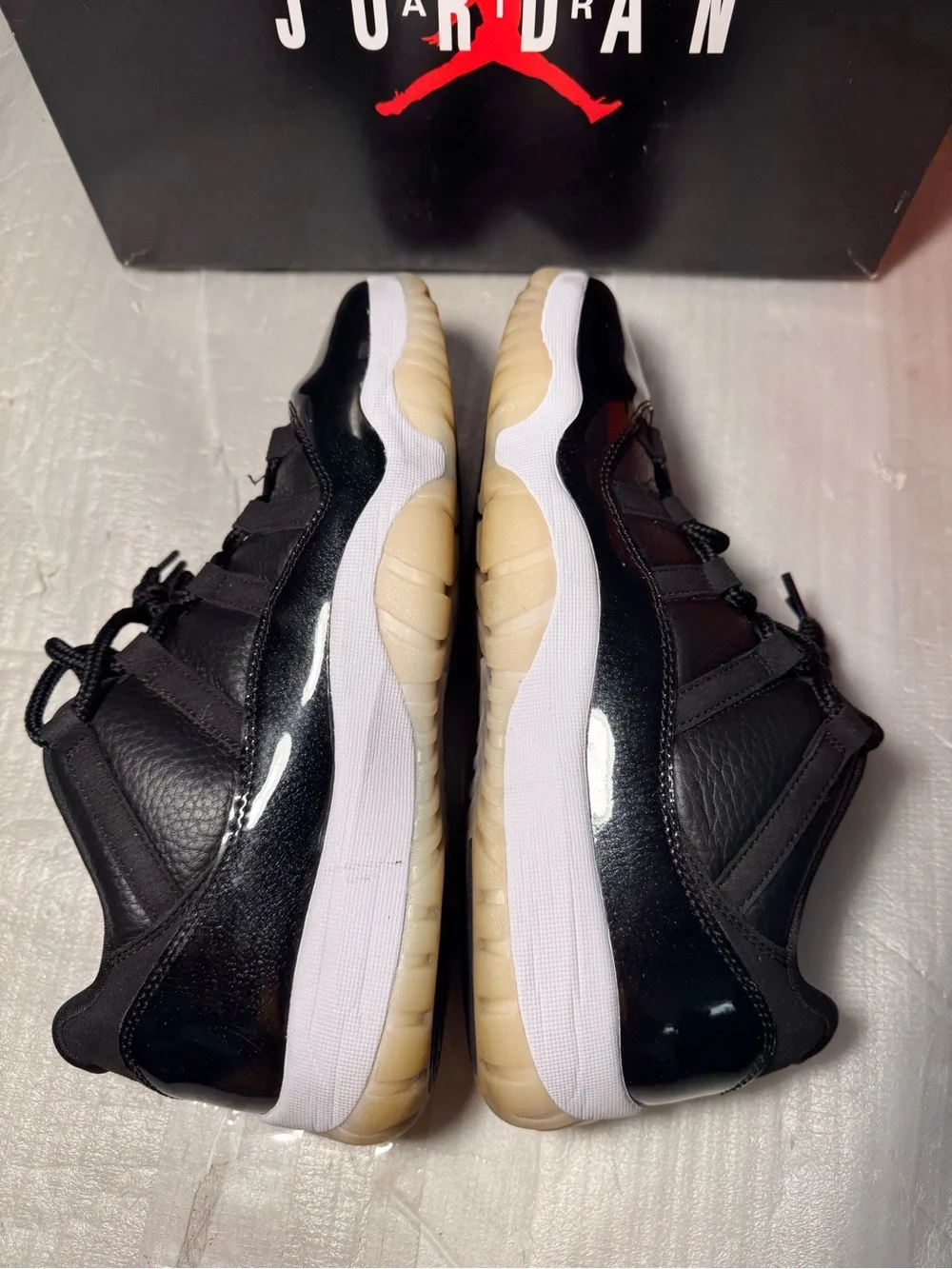 AV2187-001 Nike Air Jordan 11 Retro Low 72-10 Black Gym Red White Sail Men's 12